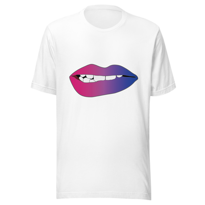 Biting Lips - Bisexual Pride - Gradient Unisex t-shirt