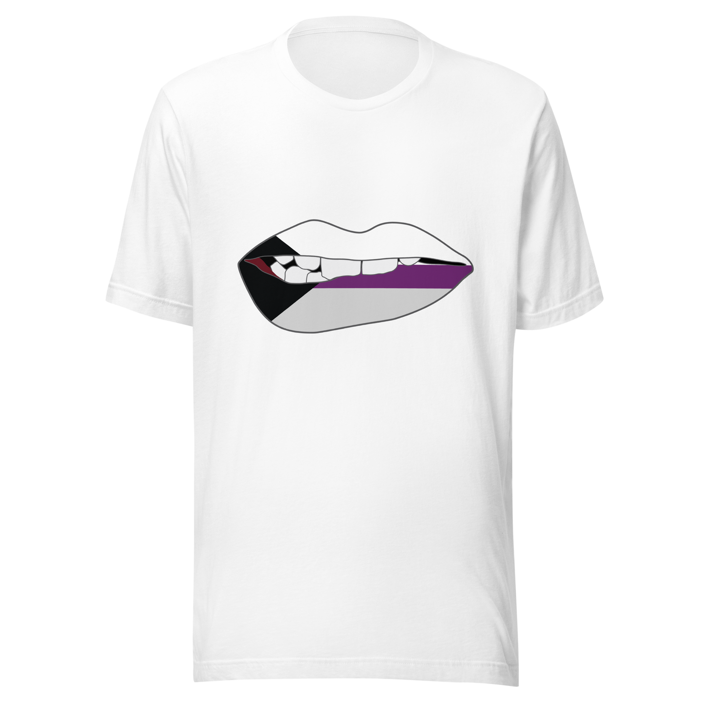 Biting Lips - Demisexual Flag Unisex t-shirt