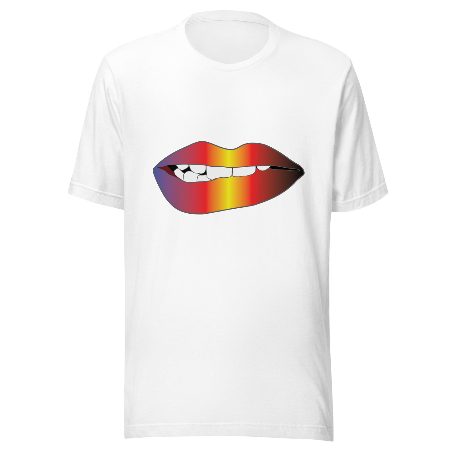 Biting Lips - Polyamory Pride - Gradient Unisex t-shirt