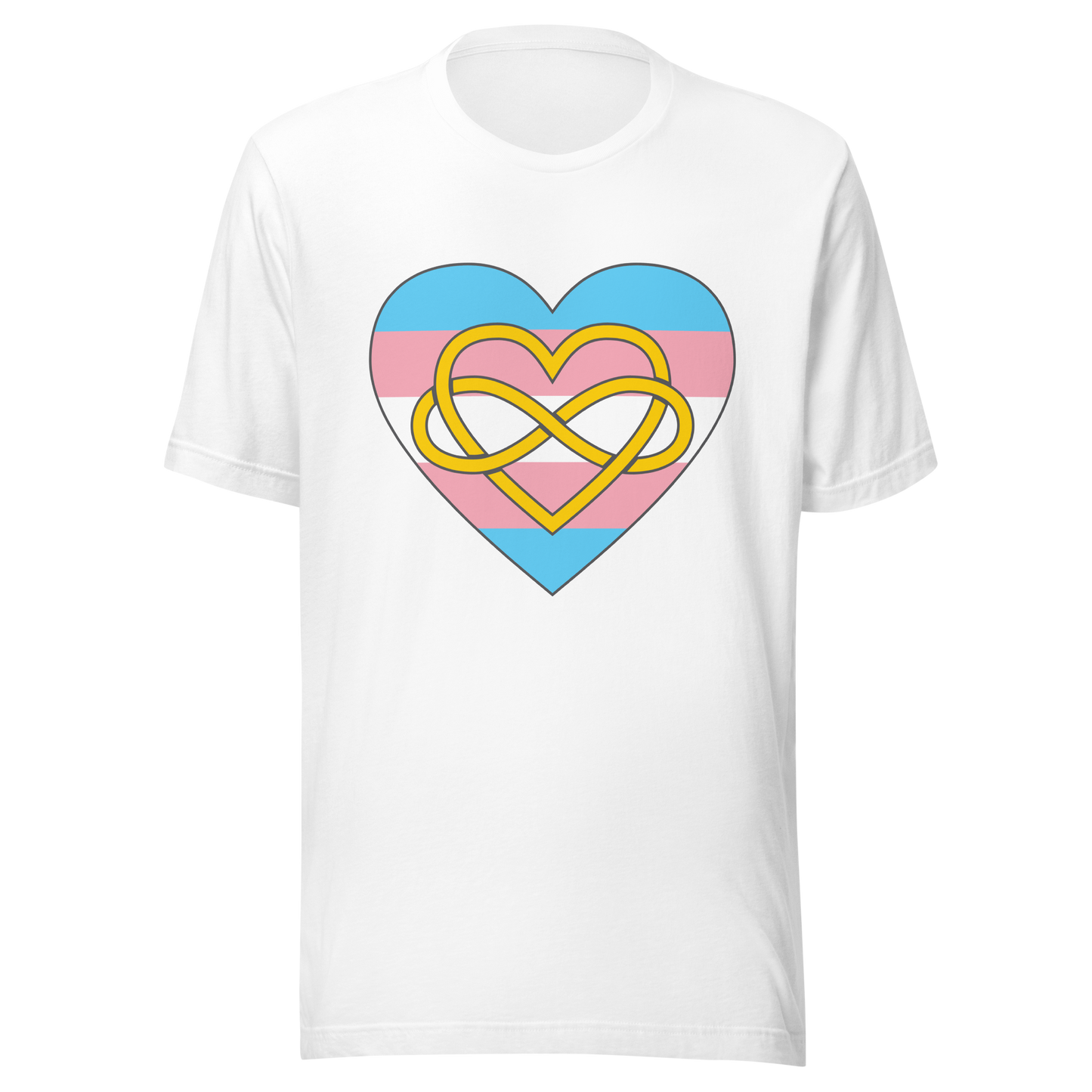 Polyamory Infinity Heart Trans Pride Unisex t-shirt