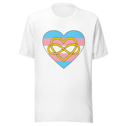 Polyamory Infinity Heart Trans Pride Unisex t-shirt