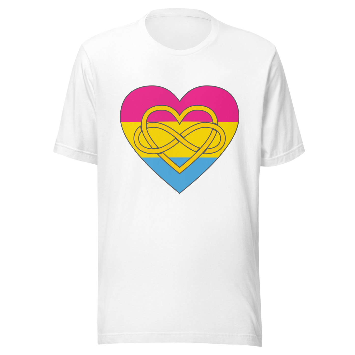 Polyamory Infinity Heart Pansexual Pride Unisex t-shirt