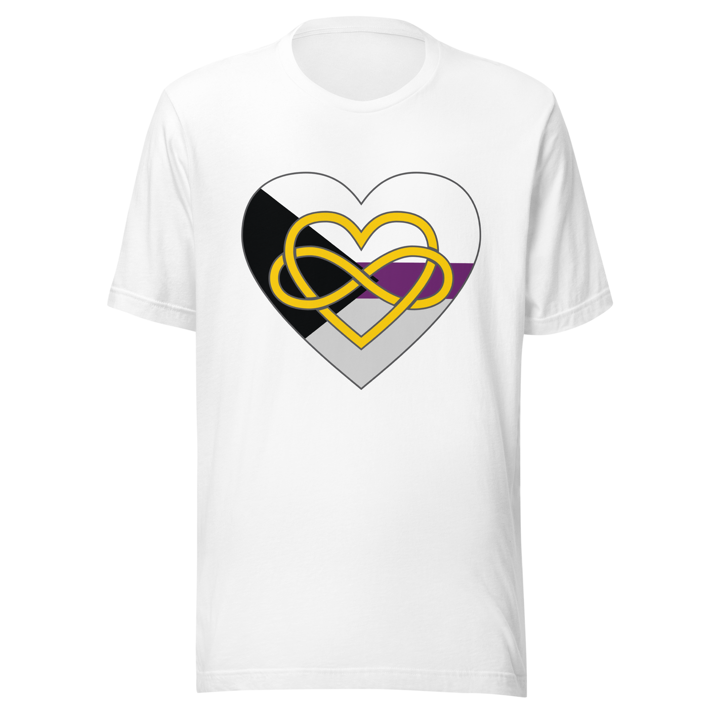 Polyamory Infinity Heart Demisexual Pride Unisex t-shirt