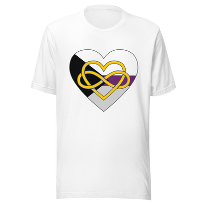 Polyamory Infinity Heart Demisexual Pride Unisex t-shirt