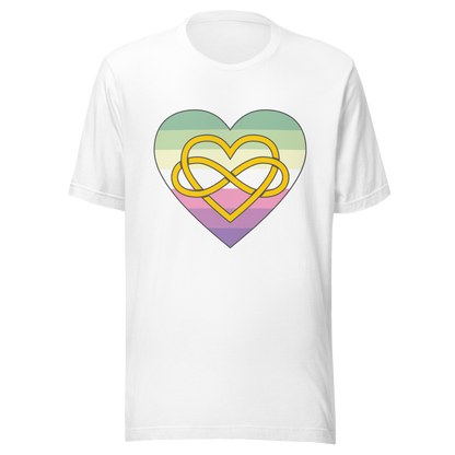 Polyamory Infinity Heart Genderfae Pride Unisex t-shirt