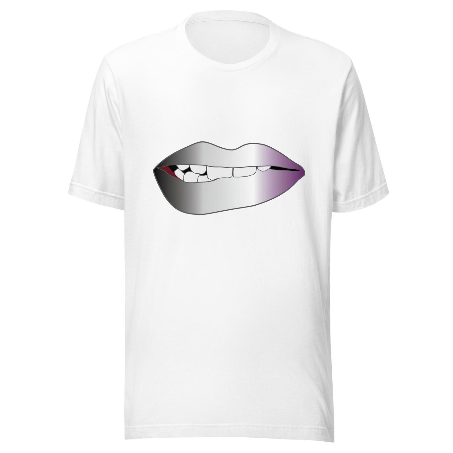 Biting Lips - Asexual/Demisexual Pride - Gradient Unisex t-shirt