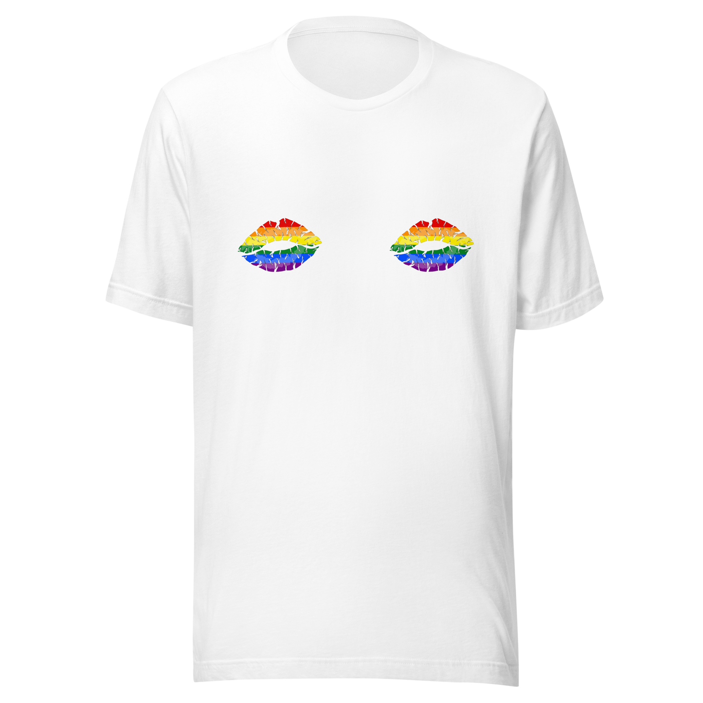 Rainbow Boob Kisses Unisex t-shirt