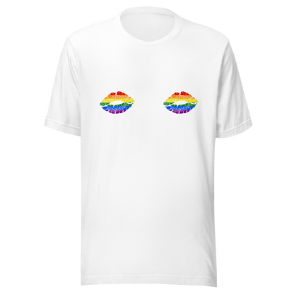 Rainbow Boob Kisses Unisex t-shirt