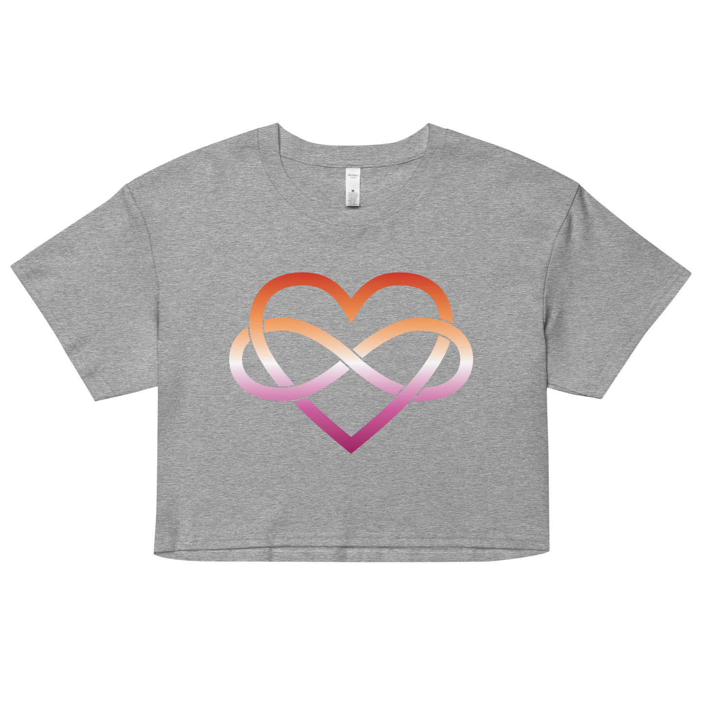 Polyamory Infinity Heart - Lesbian Women’s crop top