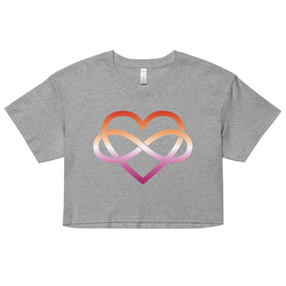 Polyamory Infinity Heart - Lesbian Women’s crop top