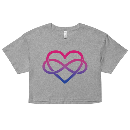 Polyamory Infinity Heart - Bisexual Women’s crop top