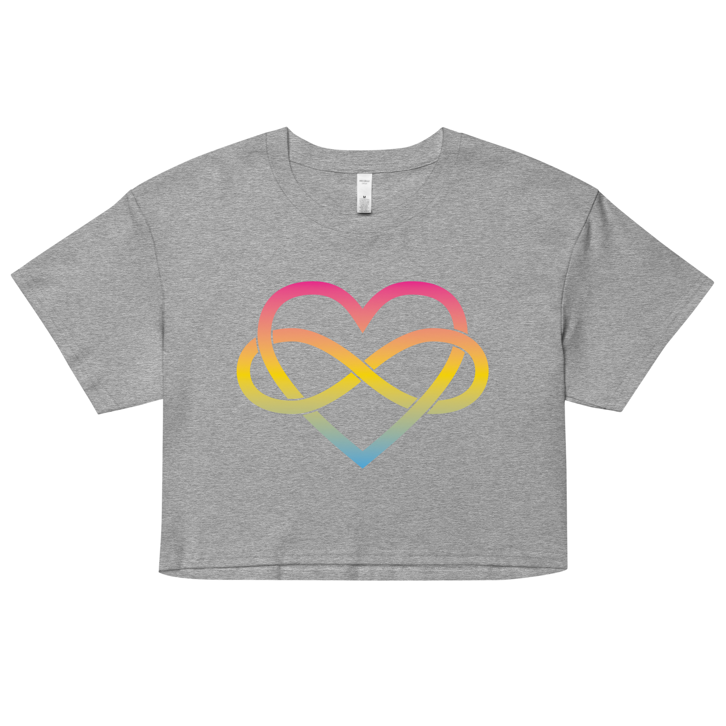 Polyamory Infinity Heart - Pansexual Women’s crop top