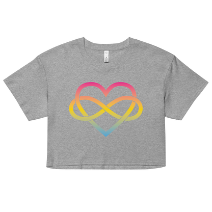 Polyamory Infinity Heart - Pansexual Women’s crop top