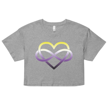 Polyamory Infinity Heart - Non-binary Women’s crop top