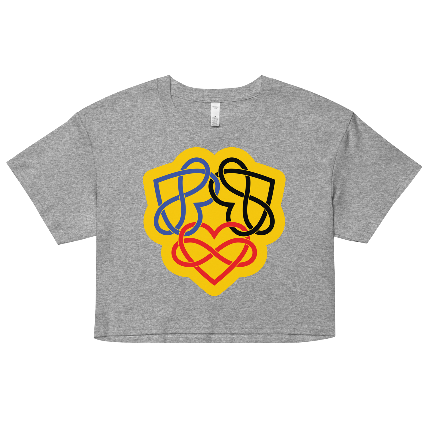 Poly Infinity Hearts Interlocked Women’s crop top