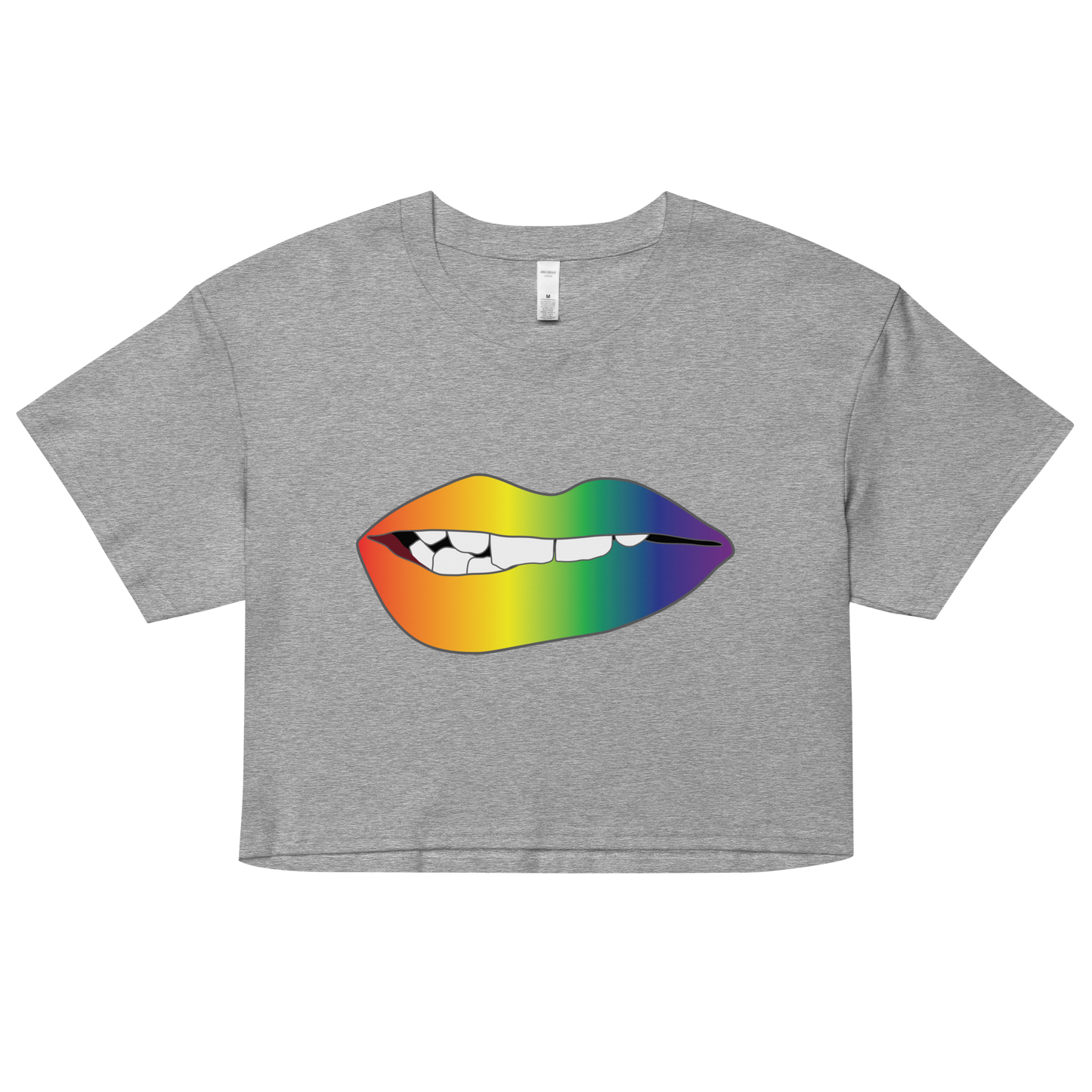 Biting Lips - Rainbow Pride - Gradient Women’s crop top