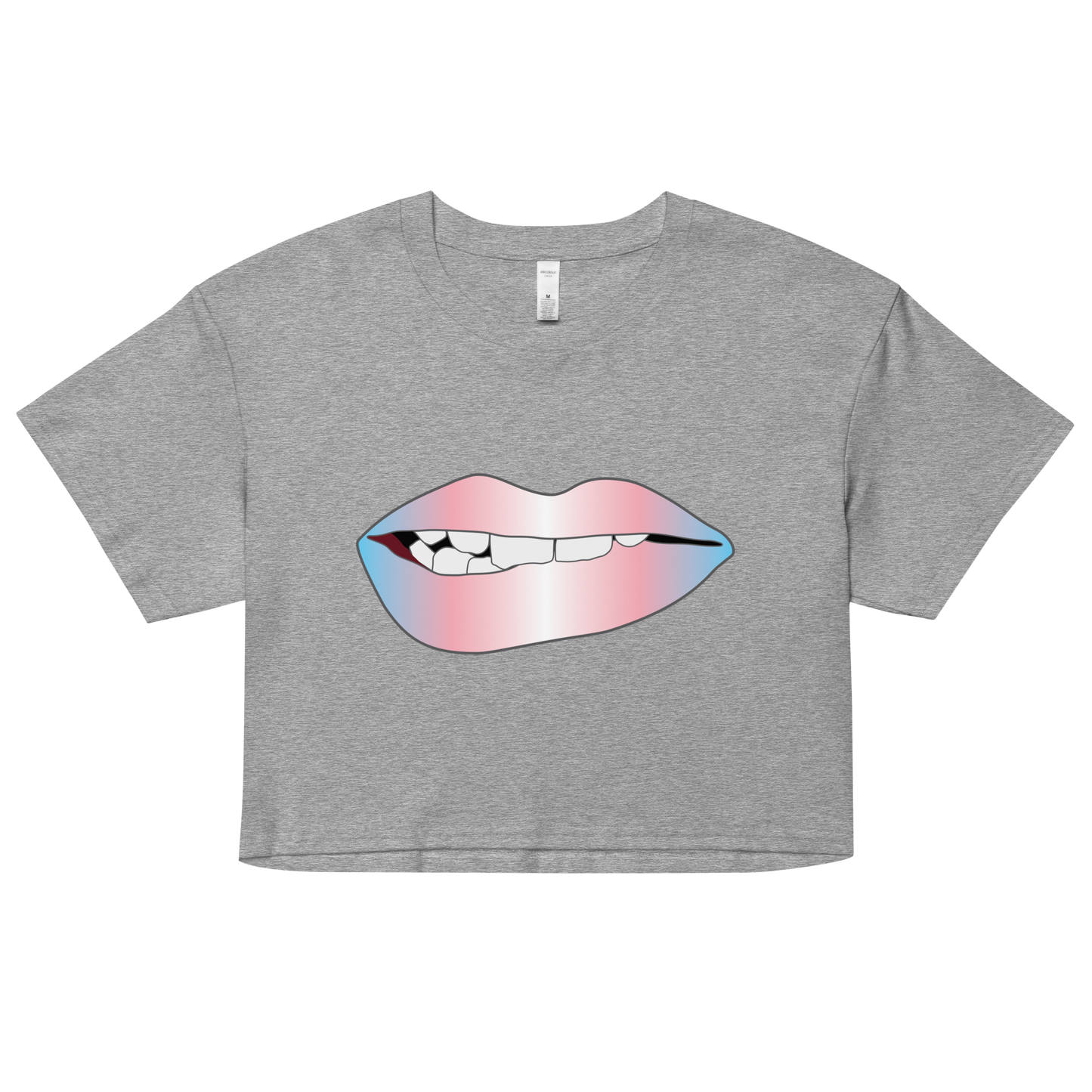 Biting Lips - Transgender Pride - Gradient Women’s crop top