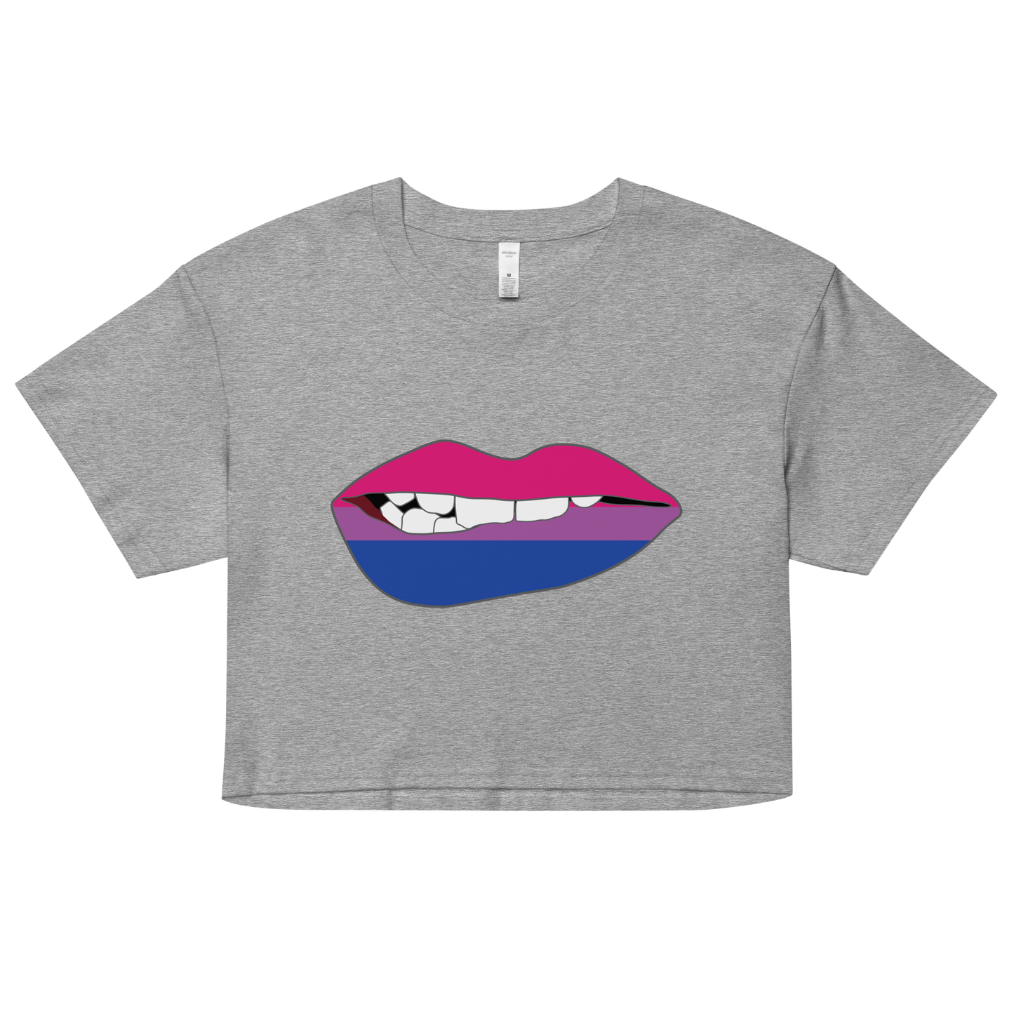 Biting Lips - Bisexual Flag Women’s crop top