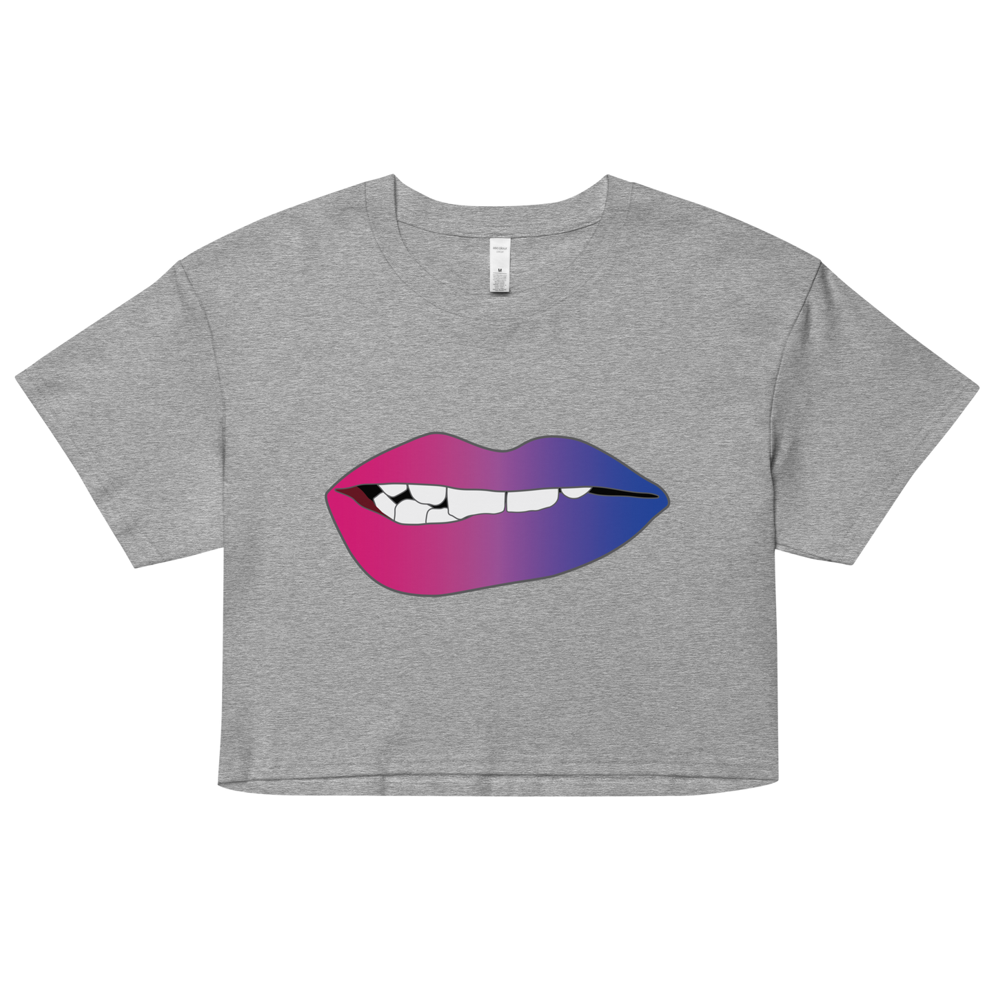 Biting Lips - Bisexual Pride - Gradient Women’s crop top