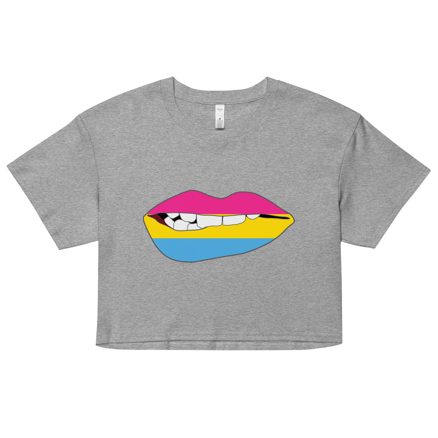 Biting Lips - Pansexual Flag Women’s crop top