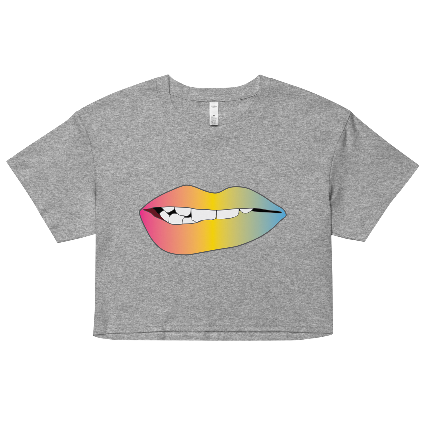 Biting Lips - Pansexual Pride - Gradient Women’s crop top