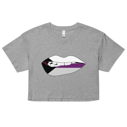 Biting Lips - Demisexual Flag Women’s crop top