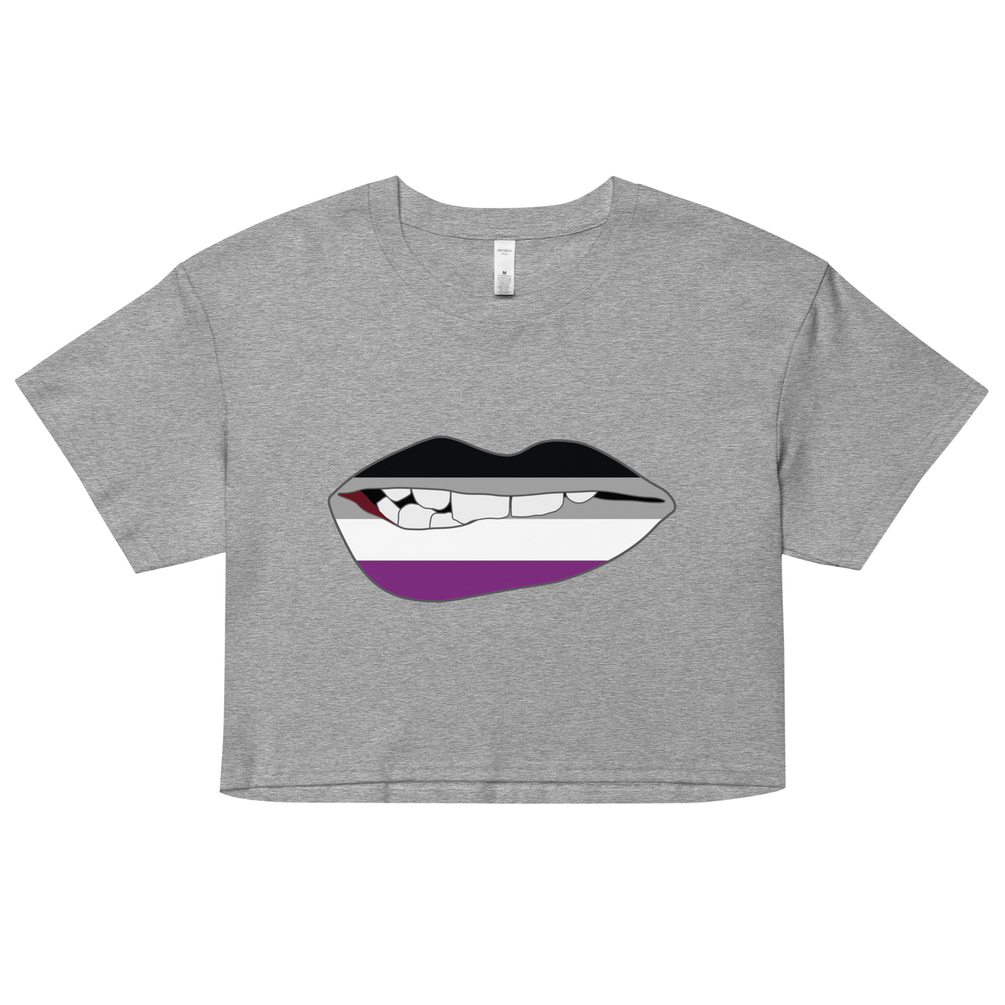 Biting Lips - Asexual Flag Women’s crop top