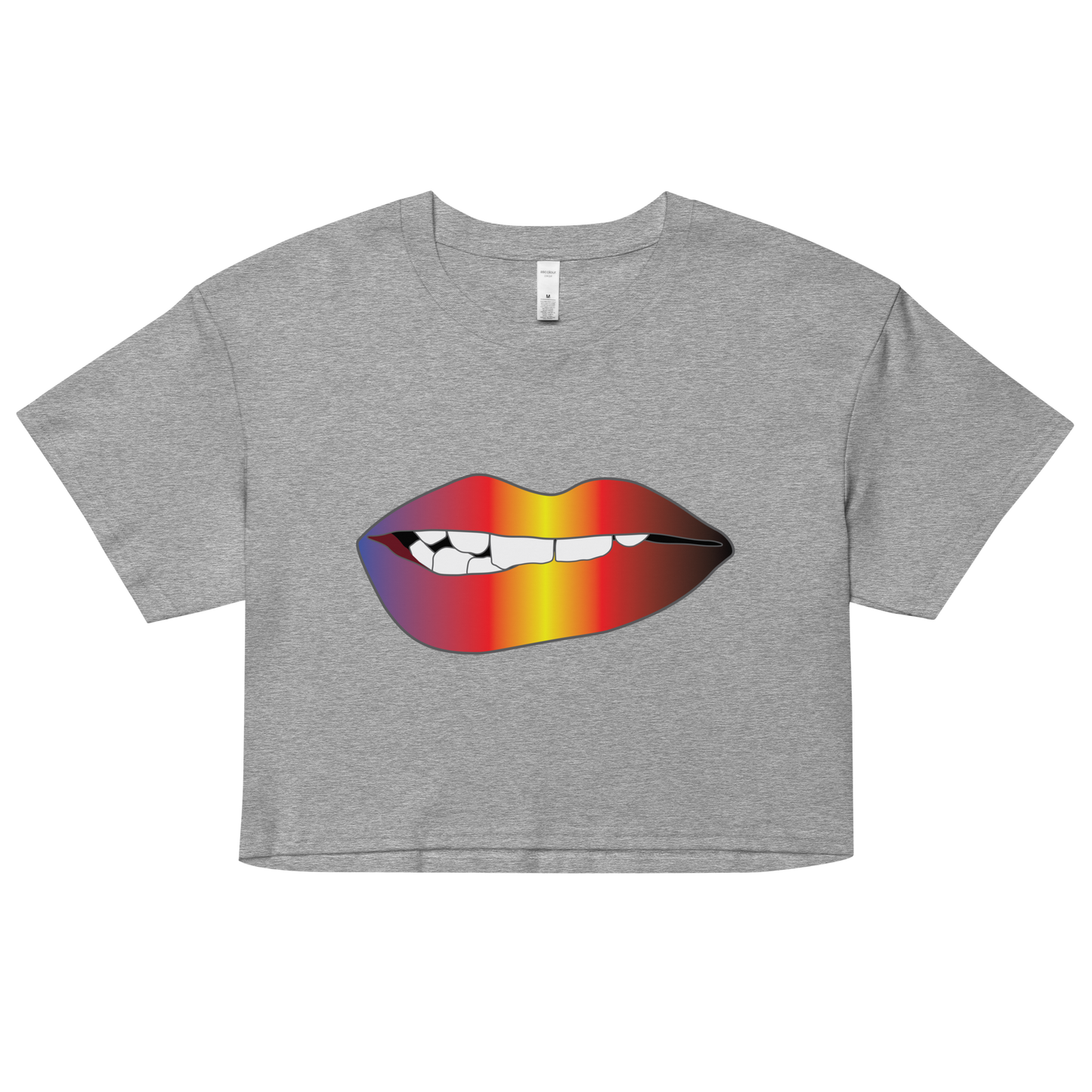 Biting Lips - Polyamory Pride - Gradient Women’s crop top