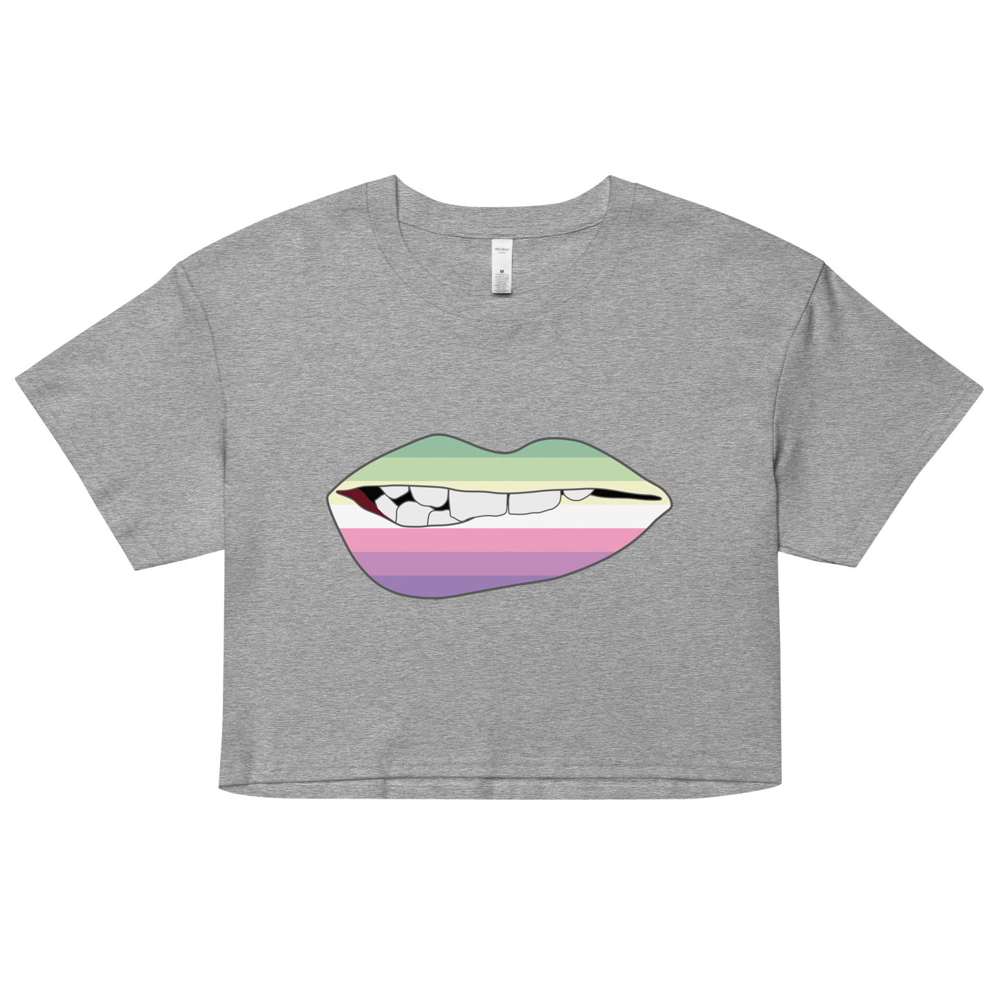 Biting Lips - Genderfae Flag Women’s crop top