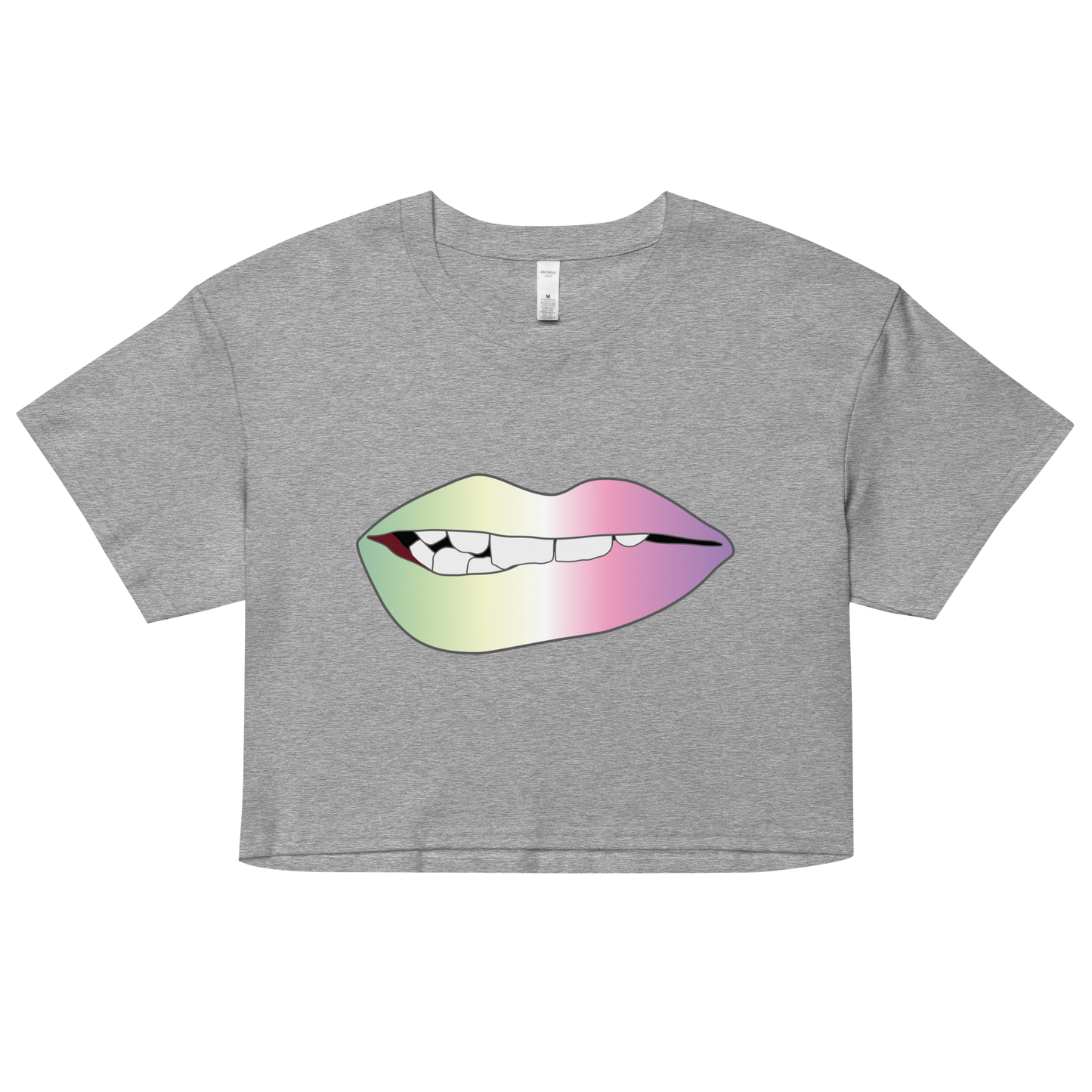 Biting Lips - Genderfae Pride - Gradient Women’s crop top