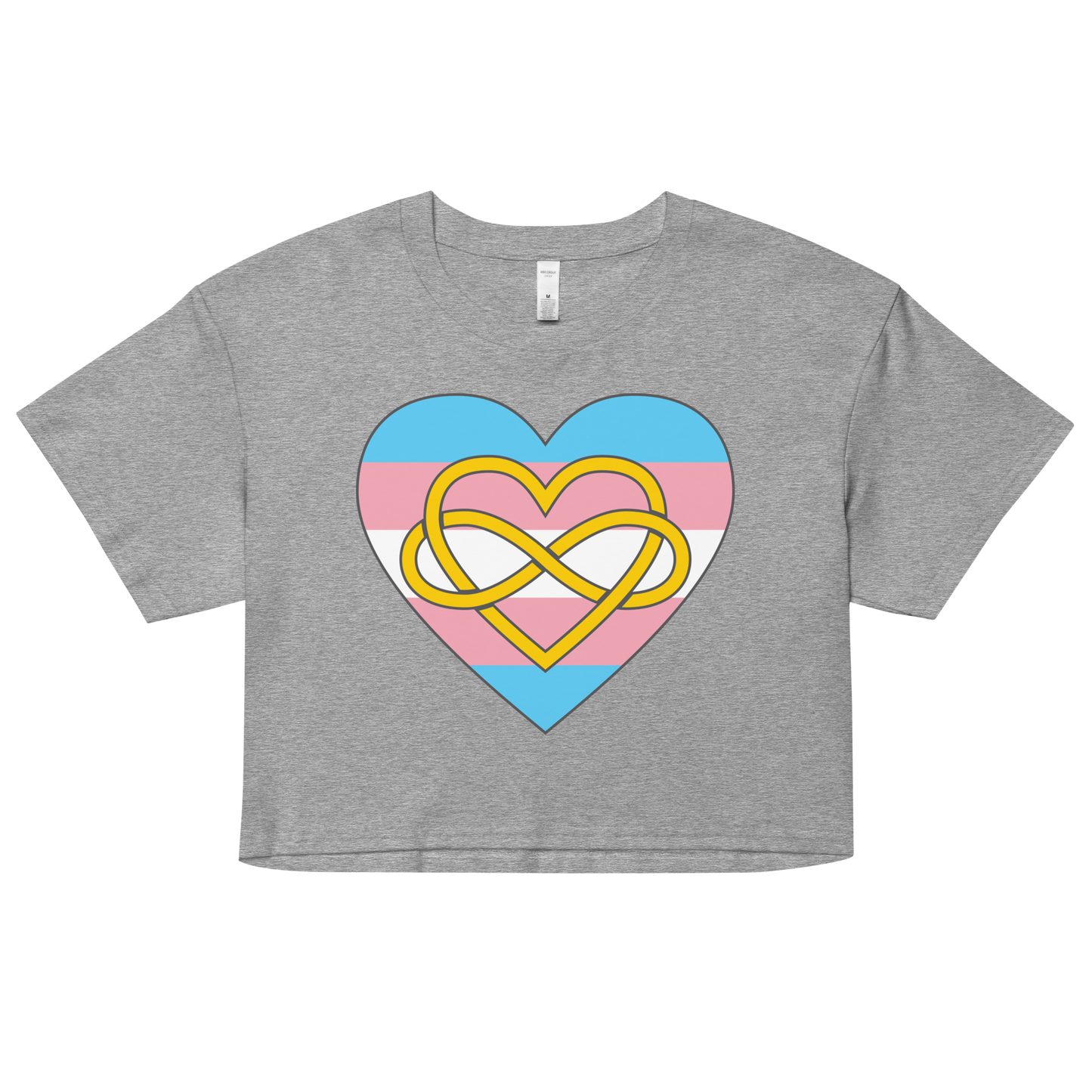 Polyamory Infinity Heart Trans Pride Women’s crop top