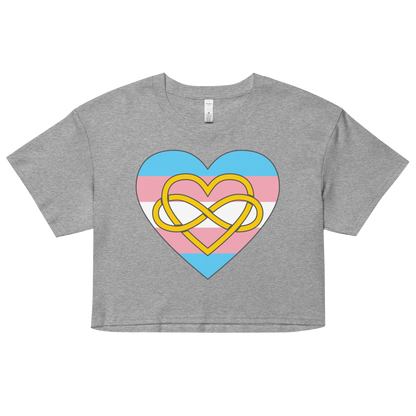 Polyamory Infinity Heart Trans Pride Women’s crop top