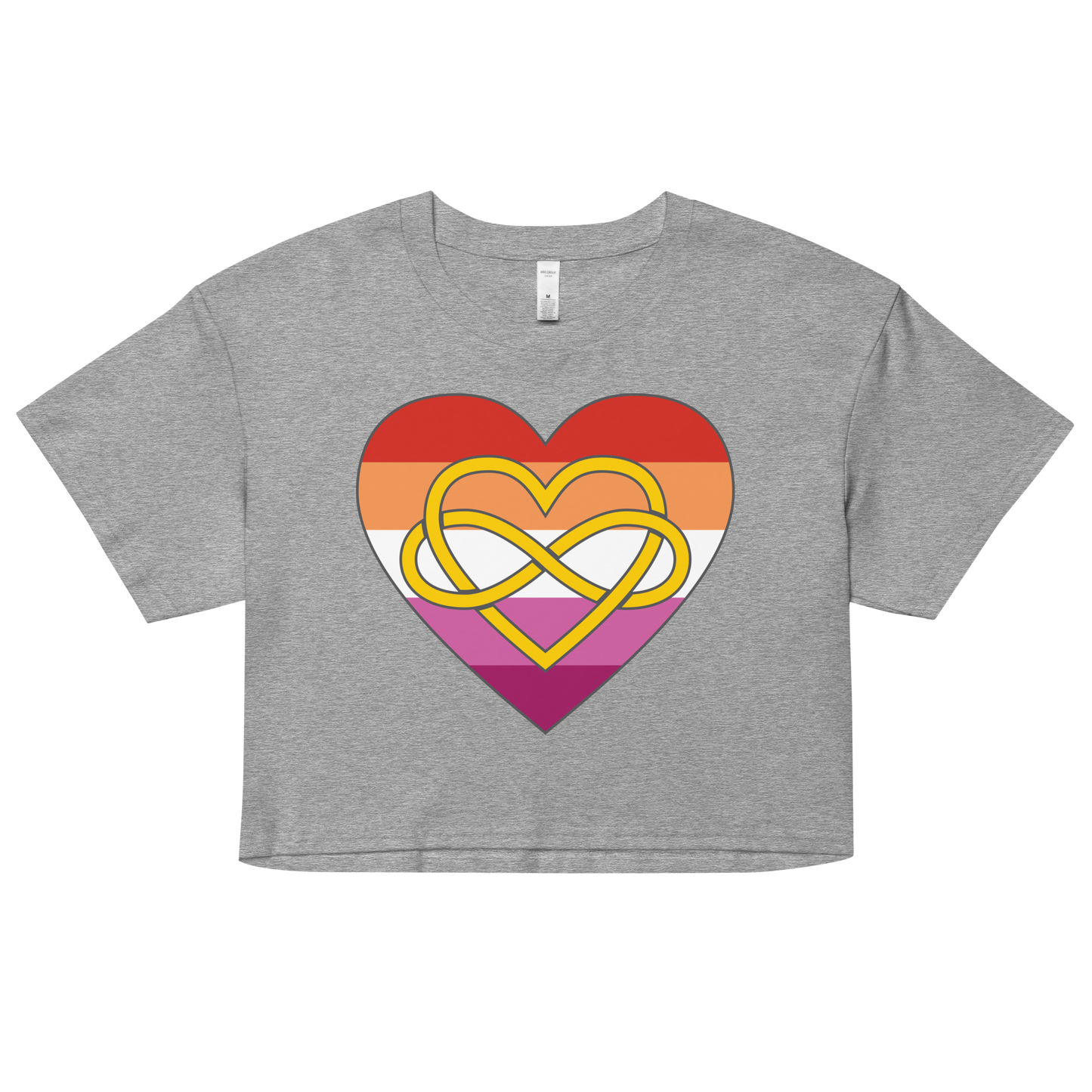 Polyamory Infinity Heart Lesbian Pride Women’s crop top