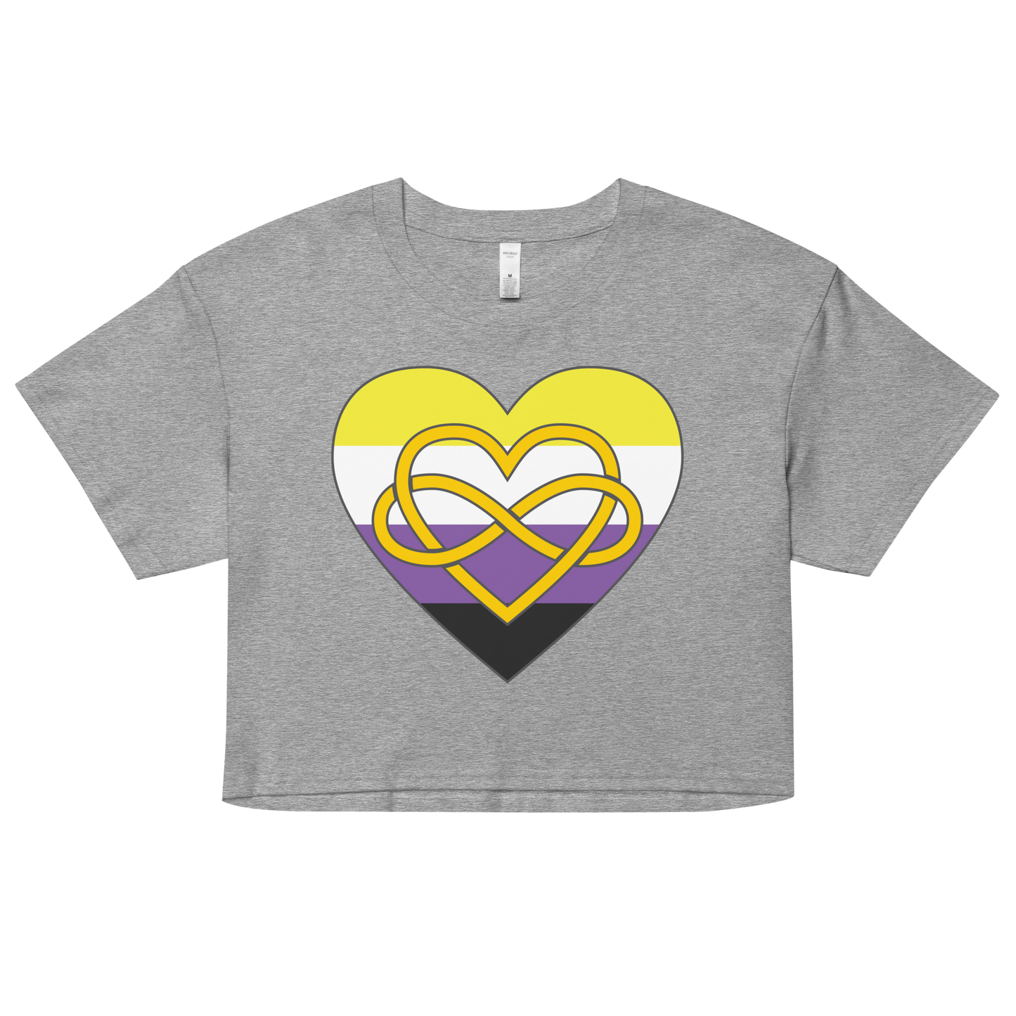 Polyamory Infinity Heart Non-binary Pride Women’s crop top