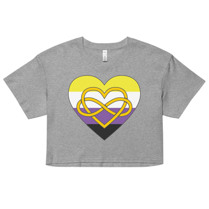 Polyamory Infinity Heart Non-binary Pride Women’s crop top