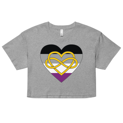 Polyamory Infinity Heart Asexual Pride Women’s crop top