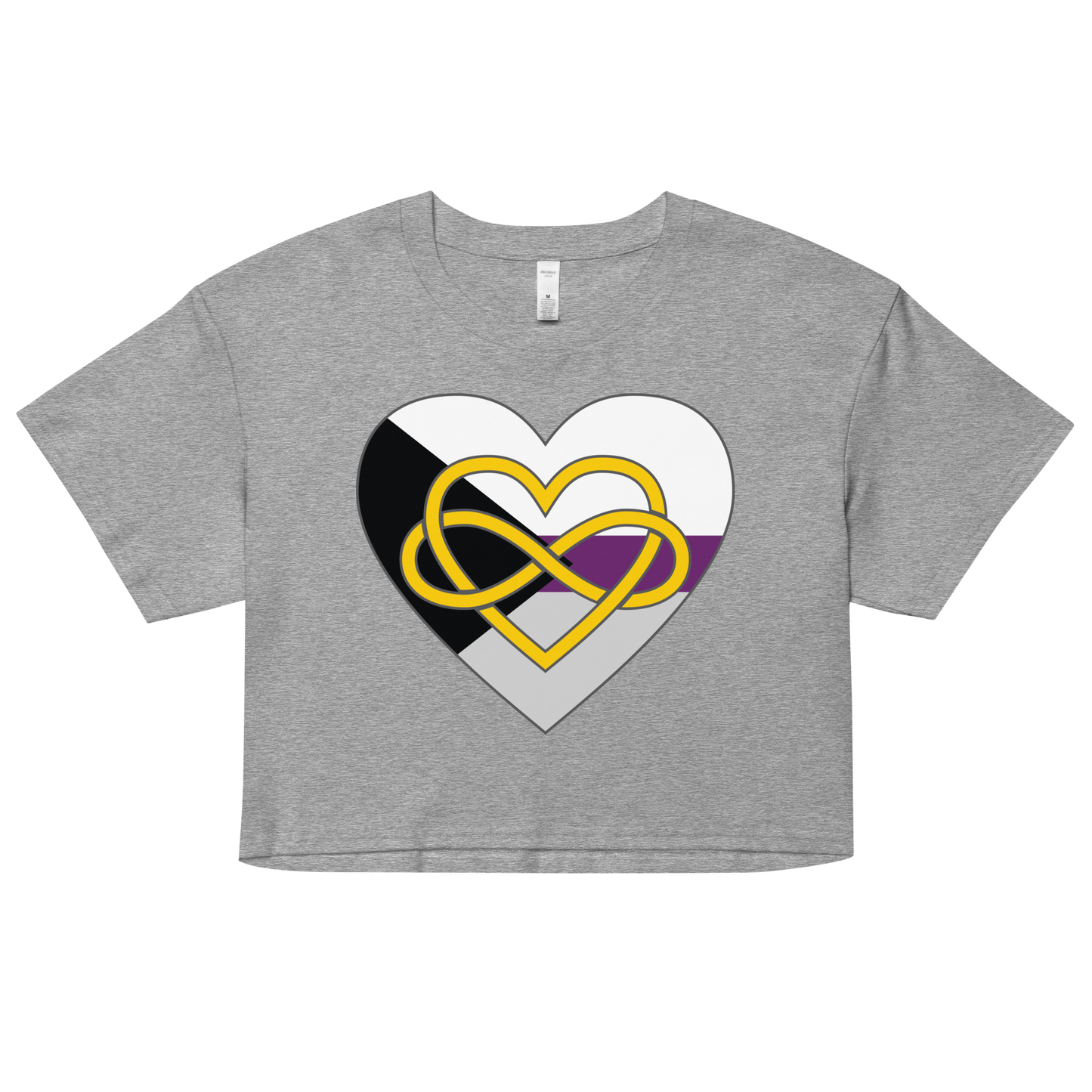 Polyamory Infinity Heart Demisexual Pride Women’s crop top