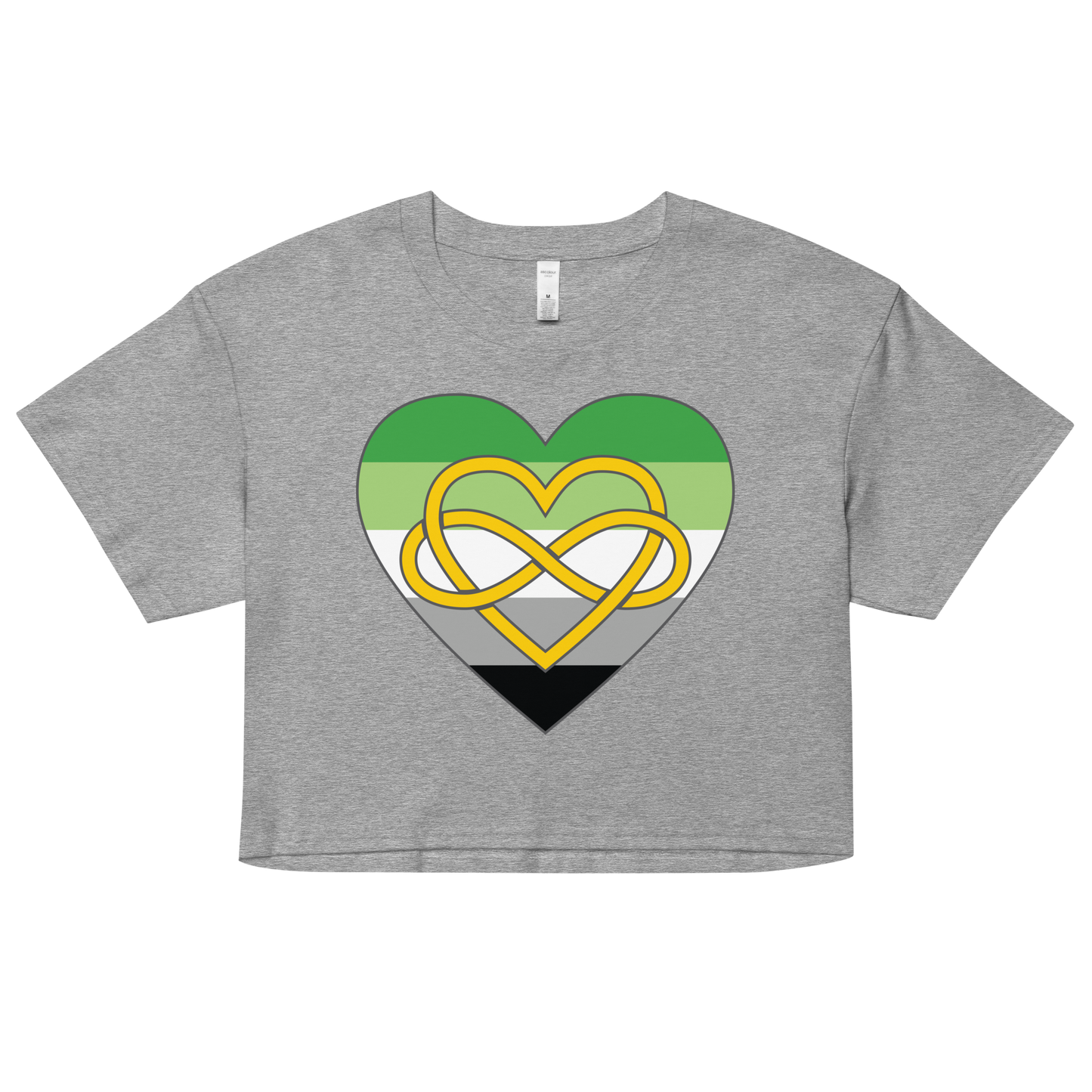 Polyamory Infinity Heart Aromantic Pride Women’s crop top