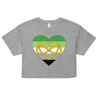 Polyamory Infinity Heart Aromantic Pride Women’s crop top