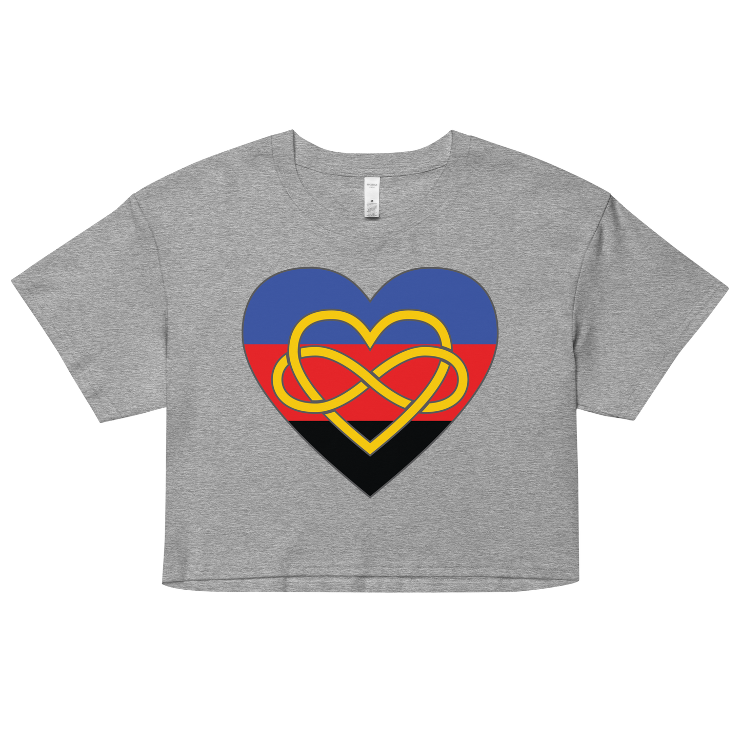 Polyamory Infinity Heart Pride Women’s crop top