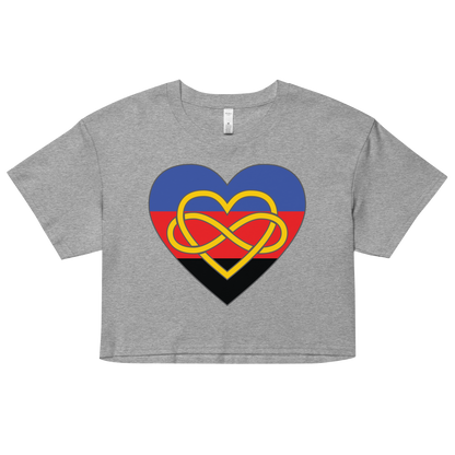 Polyamory Infinity Heart Pride Women’s crop top