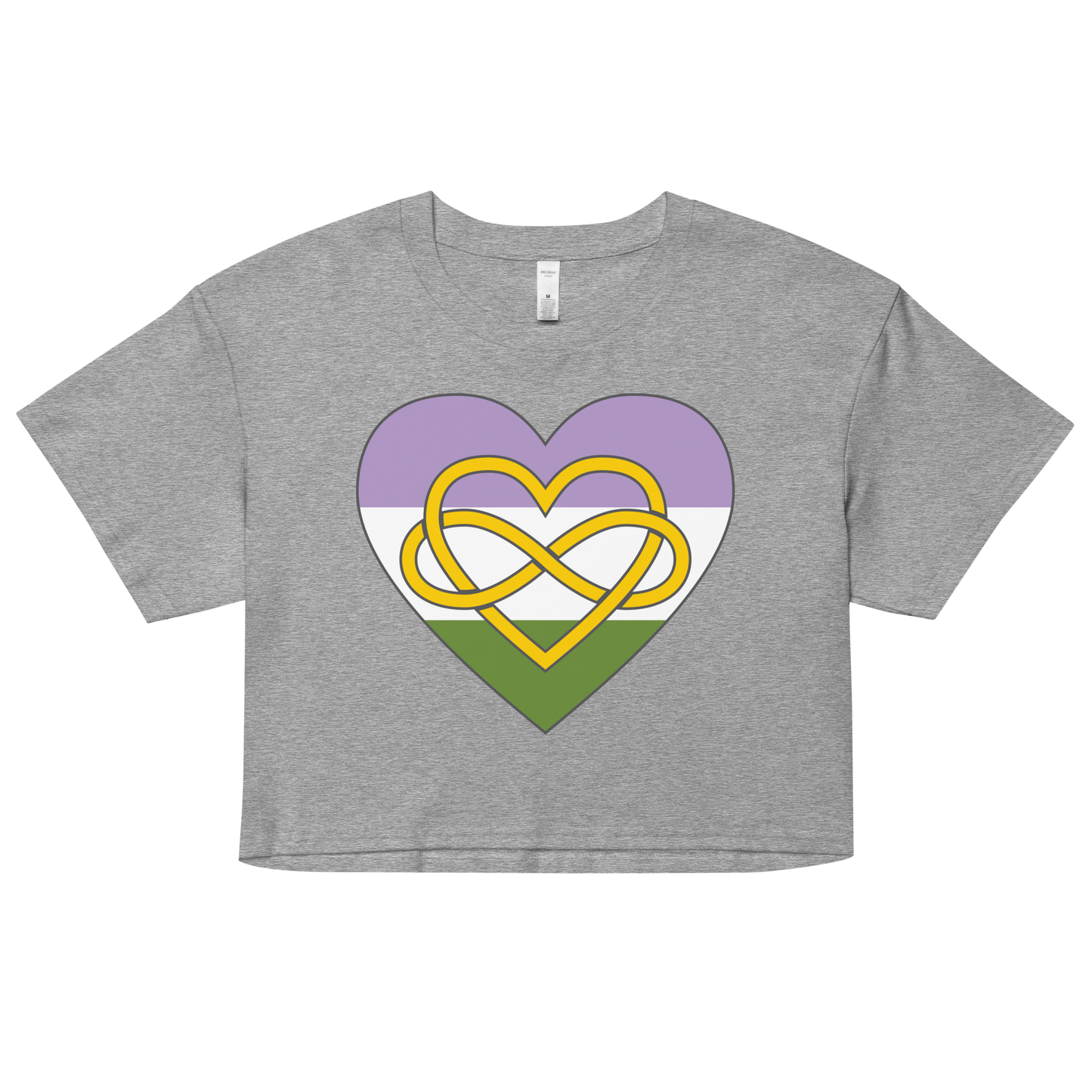 Polyamory Infinity Heart Genderqueer Pride Women’s crop top