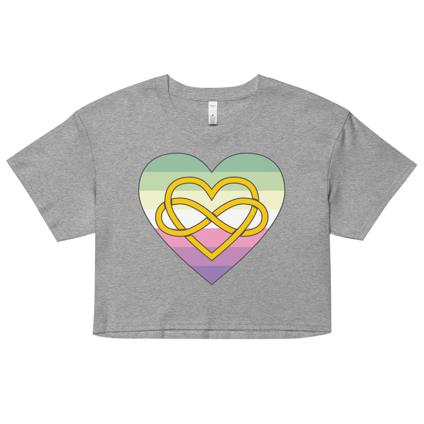 Polyamory Infinity Heart Genderfae Pride Women’s crop top