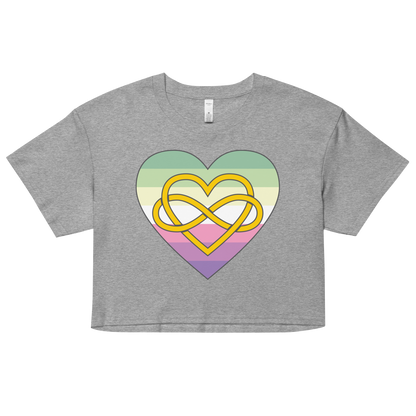 Polyamory Infinity Heart Genderfae Pride Women’s crop top