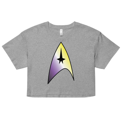 Starfleet Insignia - Non-binary Pride Women’s crop top