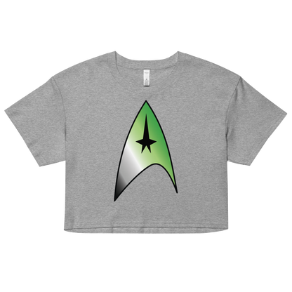 Starfleet Insignia - Aromantic Pride Women’s crop top