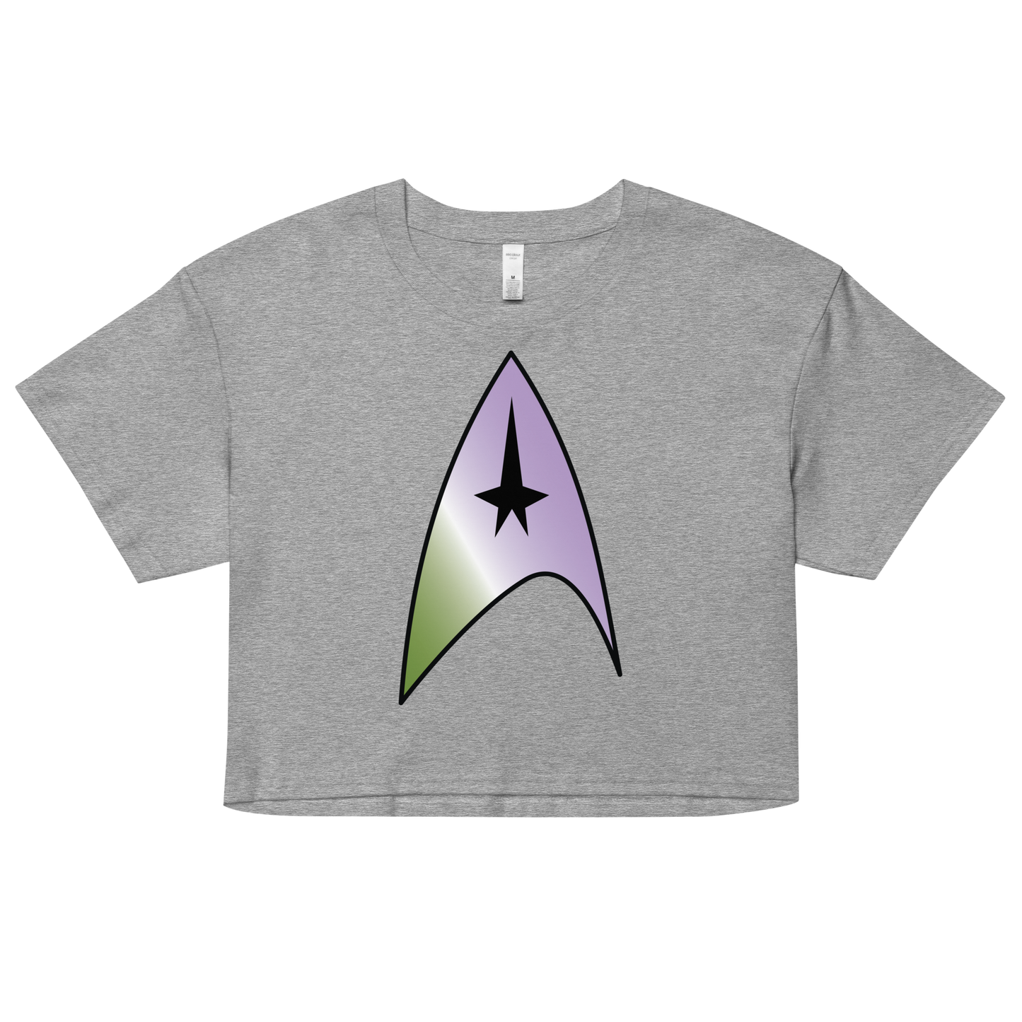 Starfleet Insignia - Genderqueer Pride Women’s crop top