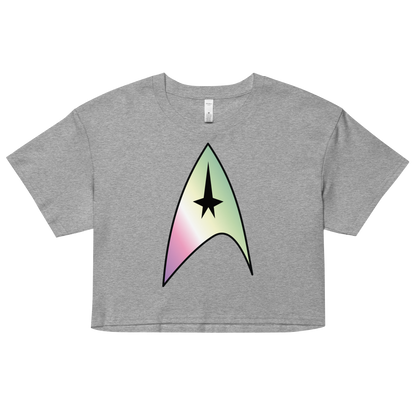 Starfleet Insignia - Genderfae Pride Women’s crop top