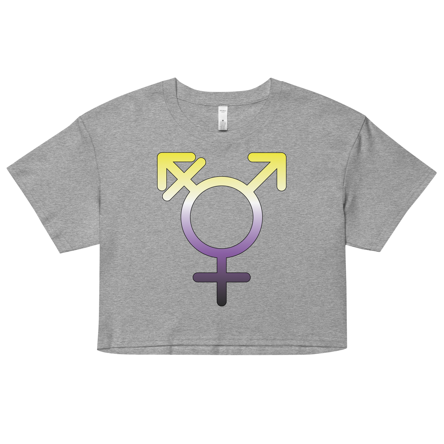 Transgender Symbol - Non-binary Pride Women’s crop top