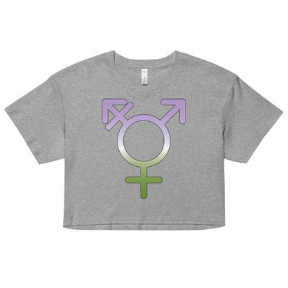 Transgender Symbol - Genderqueer Pride Women’s crop top